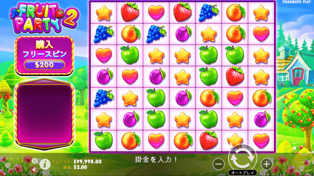  fruit-party2（フルーツパーティー2）のプレイ画面